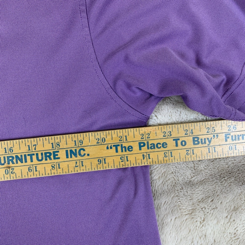 FootJoy Mens Golf Polo Shirt Bundle‎ Purple Solid & Micro Check Vanderbilt XL - Picture 10 of 13